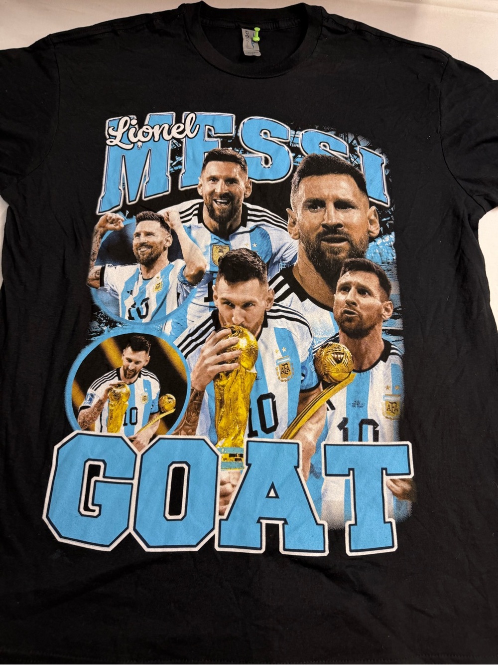 Lionel Messi Black Graphic Tee - GOAT Design